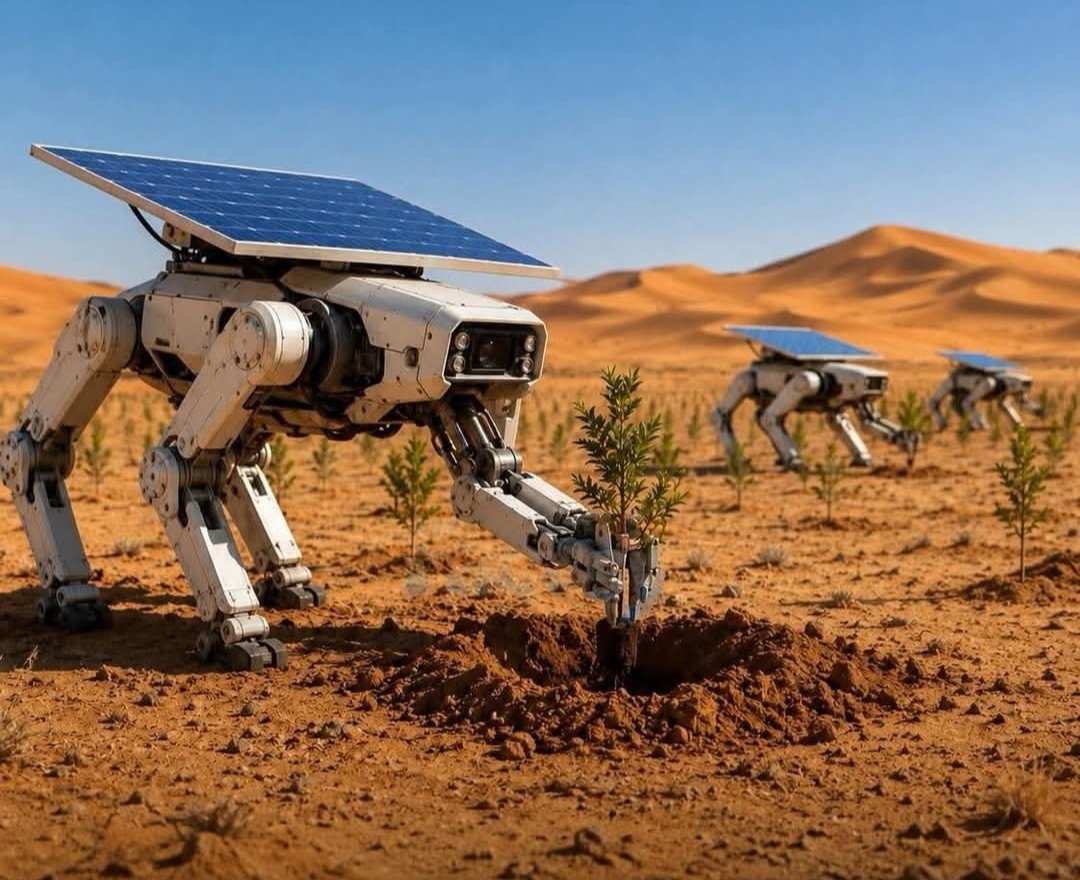 Čínske technológie sú sťa zo sci-fi filmu! Roboty vyrazili do púšte a sadia tam lesy