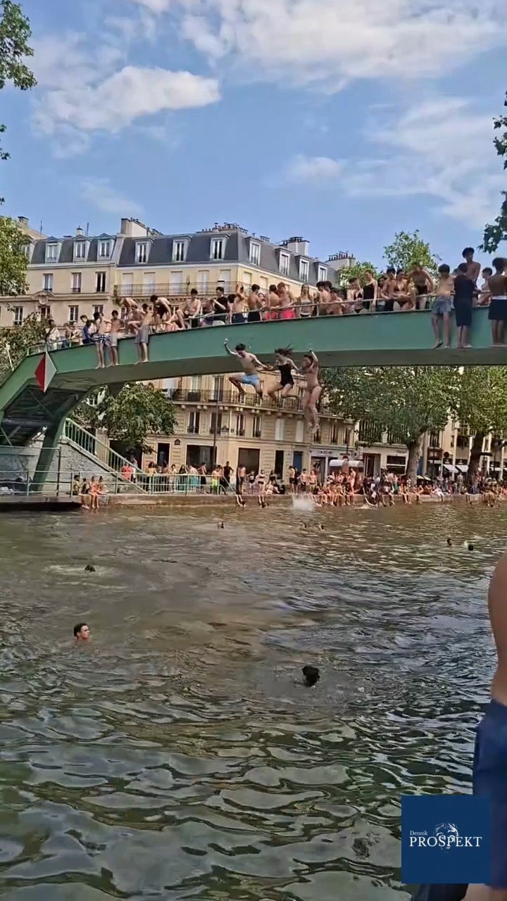 VIDEO Keď je v Paríži 40 stupňov... Riskovali by ste to a pridali sa k tamojším ľuďom?