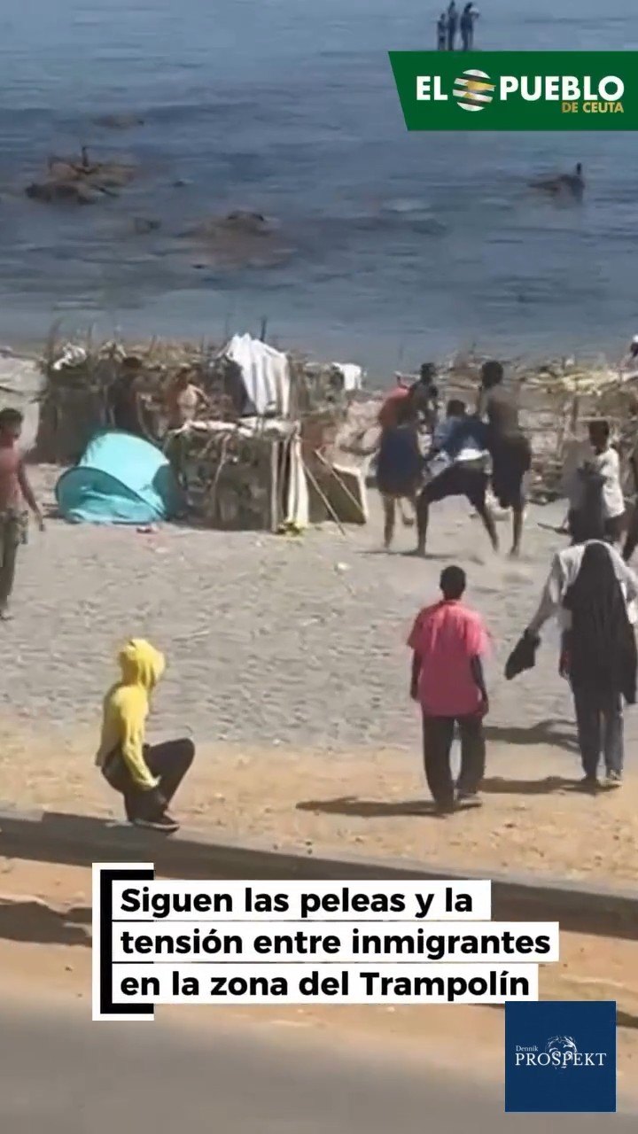 VIDEO Agresivita, útoky, bitky v Ceute. Migranti sa už na pláži tlčú medzi sebou