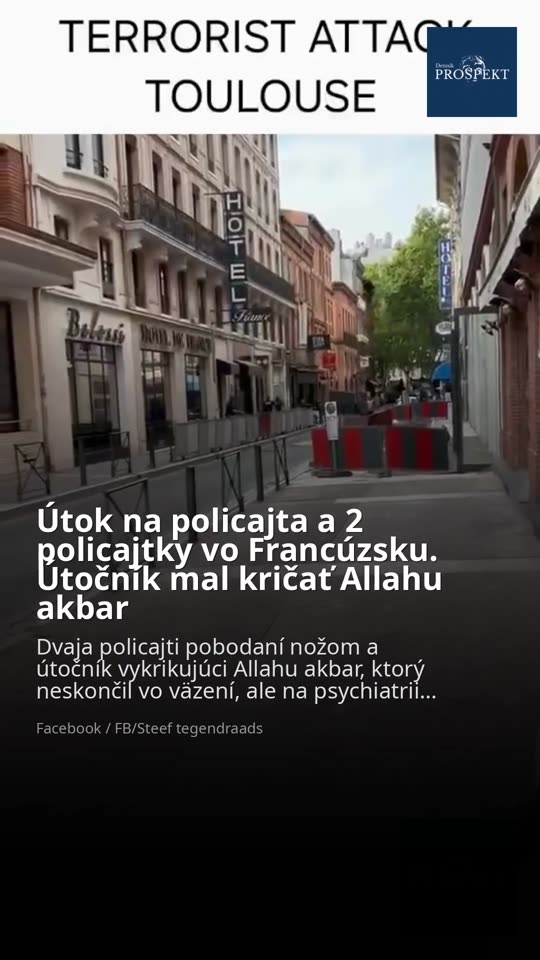 VIDEO Útok na policajta a 2 policajtky vo Francúzsku. Útočník mal kričať Allahu akbar