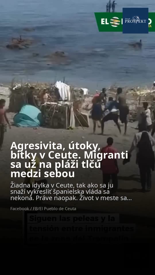 VIDEO Agresivita, útoky, bitky v Ceute. Migranti sa už na pláži tlčú medzi sebou